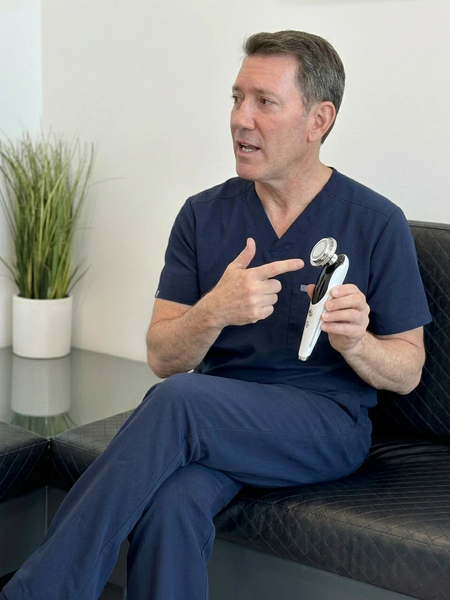 Board-certified dermatologist discussing the REVIMUS ORBIT™  device