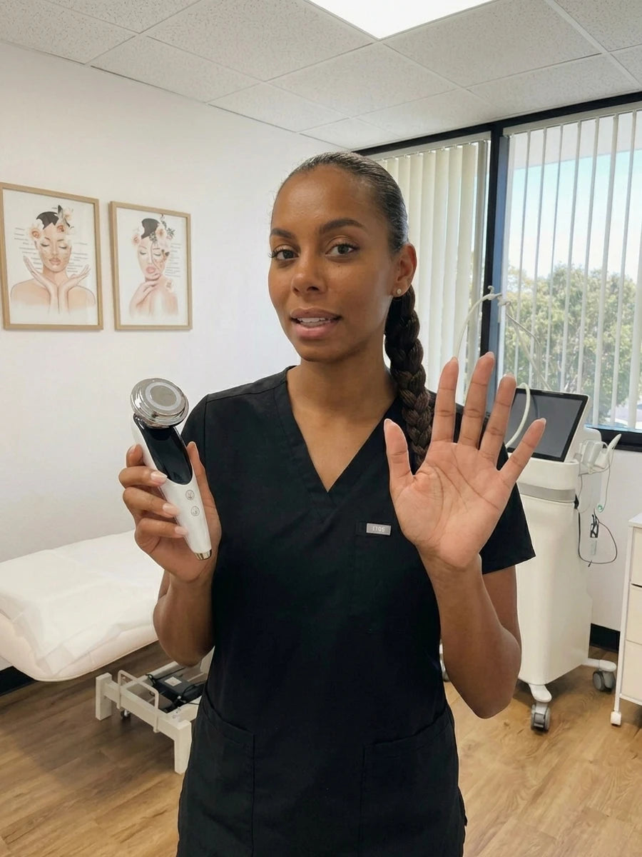 Licensed esthetician holding the REVIMUS ORBIT™